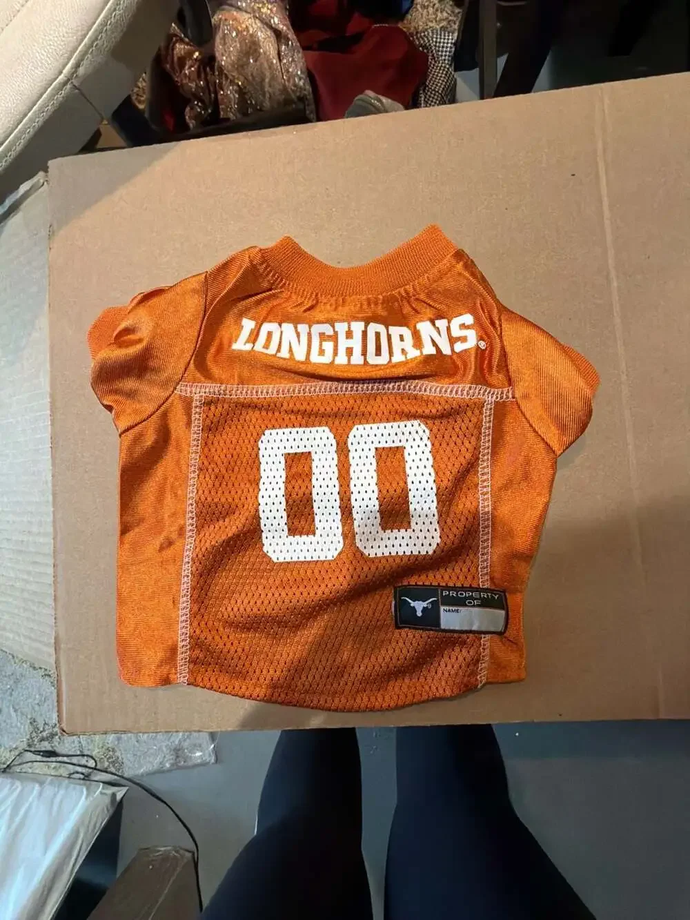 Pets First NCAA Texas Longhorns Mesh Dog Football Jersey